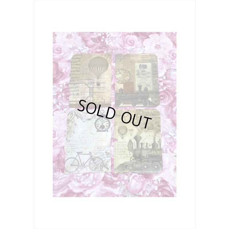 画像7: 封筒入り＊タグ風シールセット＊レトロ＊32枚＊海外製