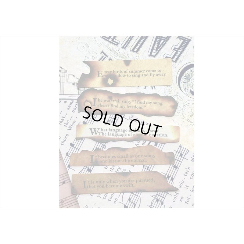 画像7: 焦げたメッセージシール＊時と詩＊30枚＊海外製