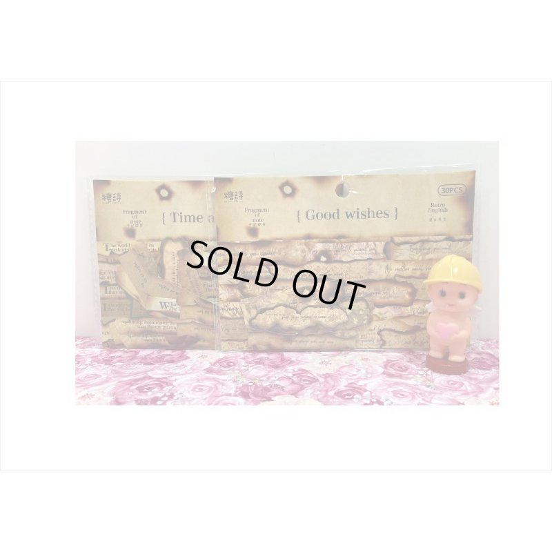 画像14: 焦げたメッセージシール＊幸運を＊30枚＊海外製