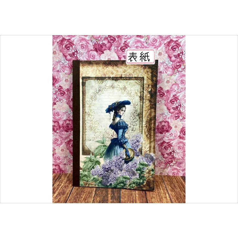 画像3: アンティークなノート＆ブックマークセット＊ヴィクトリア風＊40ページ＊オリジナル