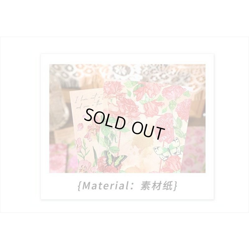 画像10: ピンクの花＊ペーパーセット＊60枚＊海外製