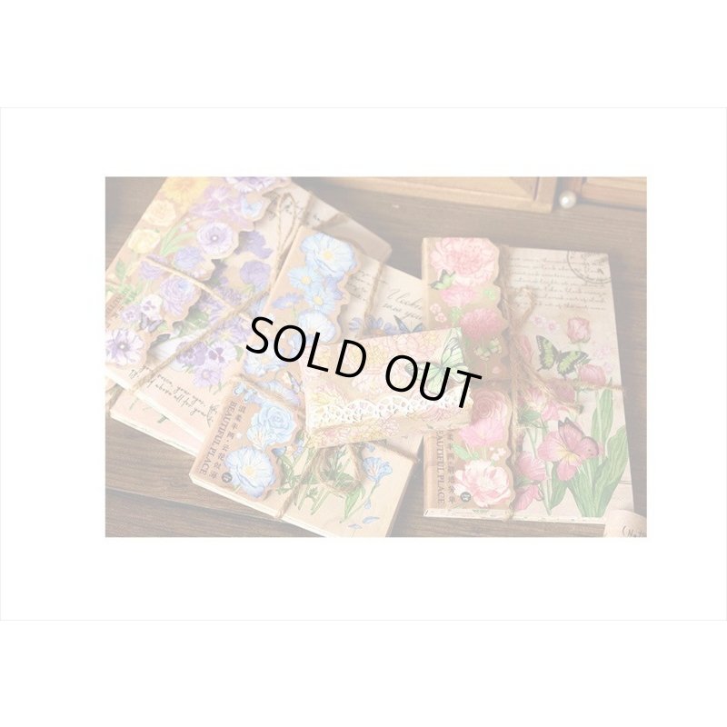 画像12: ブルーの花＊ペーパーセット＊60枚＊海外製