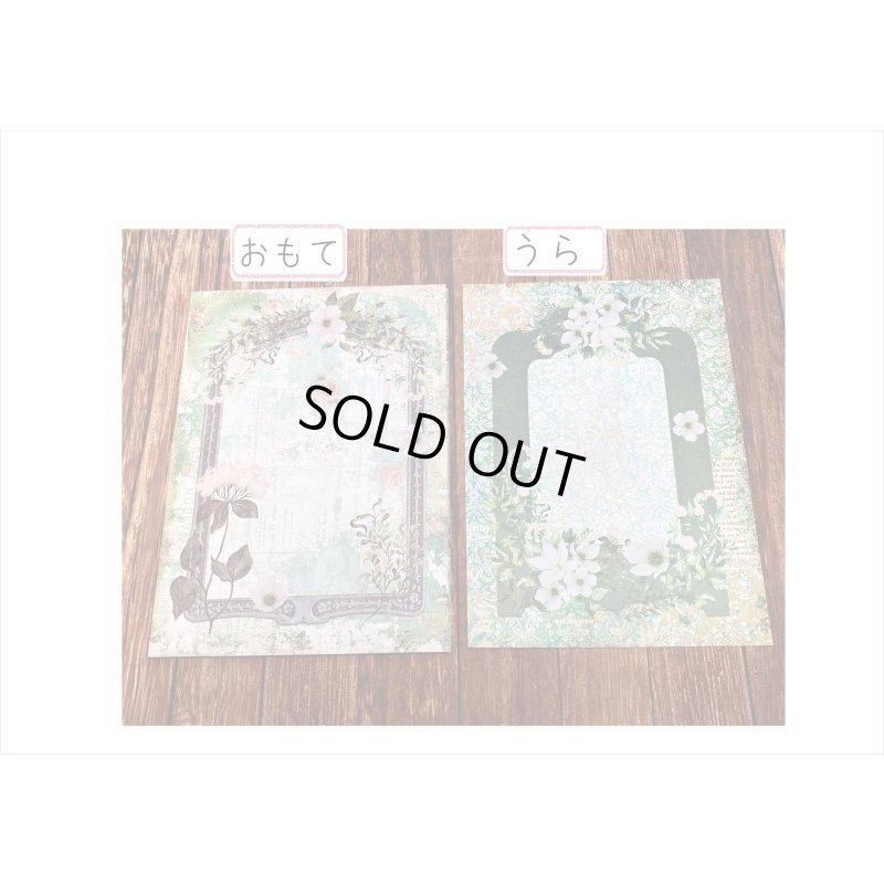 画像5: 両面！台紙にも使えるペーパーセット＊グリーン＊30枚＊海外製