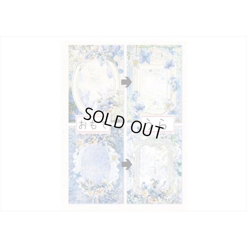 画像6: 両面！台紙にも使えるペーパーセット＊ブルー＊30枚＊海外製