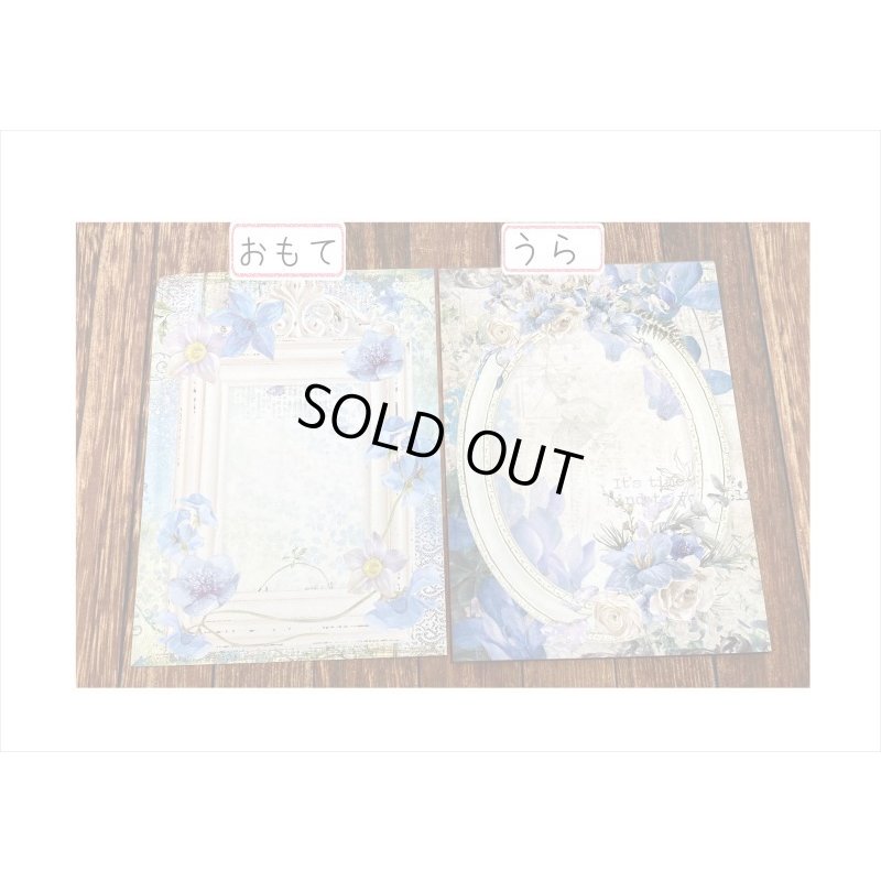 画像5: 両面！台紙にも使えるペーパーセット＊ブルー＊30枚＊海外製