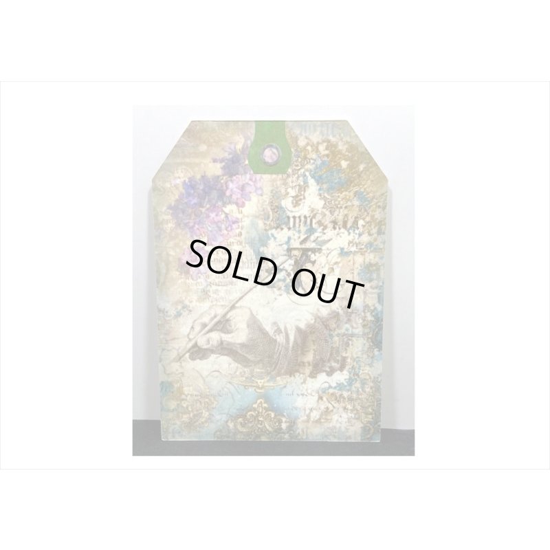 画像6: フラワー＊タグ型の台紙と和紙シール＊45枚＊海外製