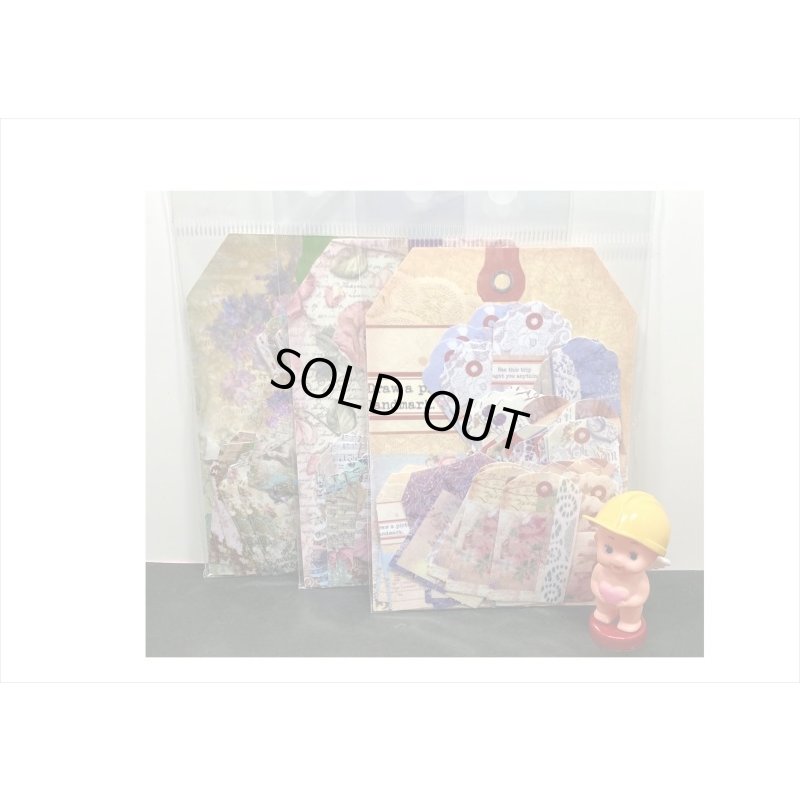 画像13: バレエ＊タグ型の台紙と和紙シール＊45枚＊海外製