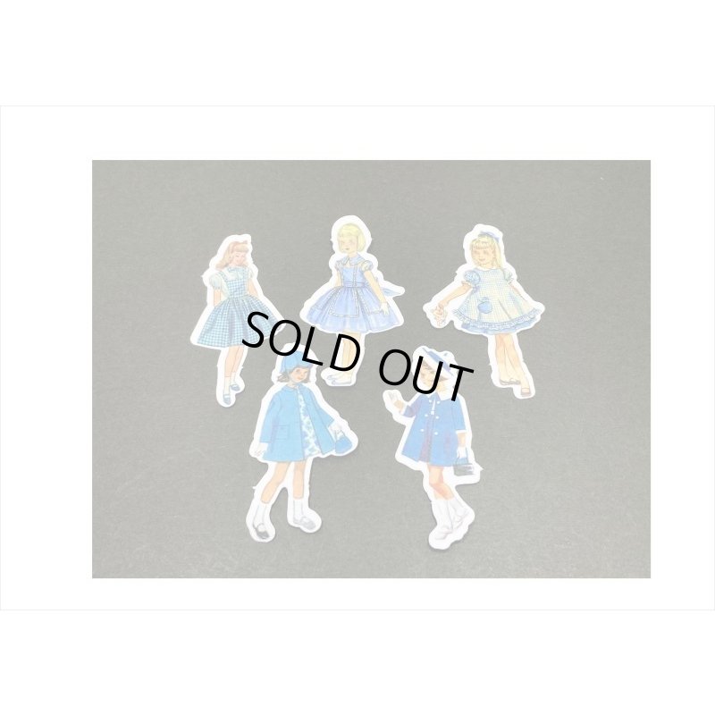 画像4: ブルー＊本みたいな台紙の和紙シール＊40枚＊海外製