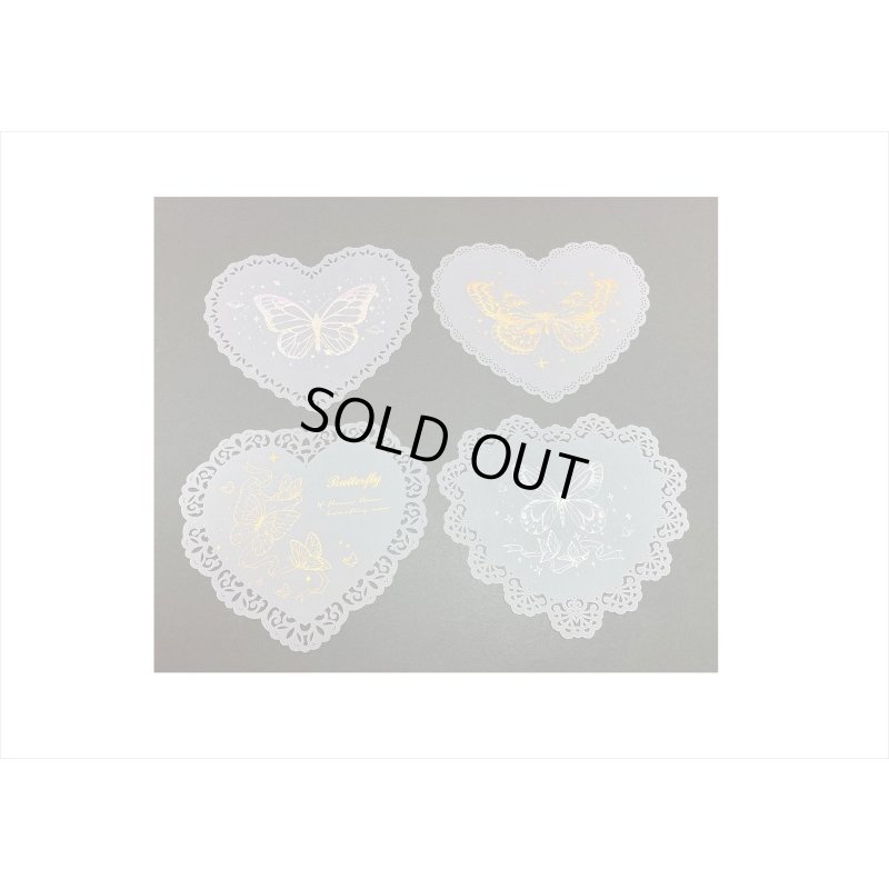 画像5: ドリームシリーズ＊バタフライ＊レースカットと箔押しが綺麗なトレペ＊10枚＊海外製