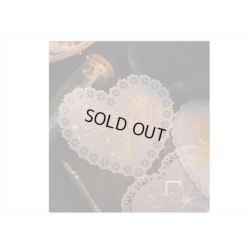 画像8: ドリームシリーズ＊バタフライ＊レースカットと箔押しが綺麗なトレペ＊10枚＊海外製