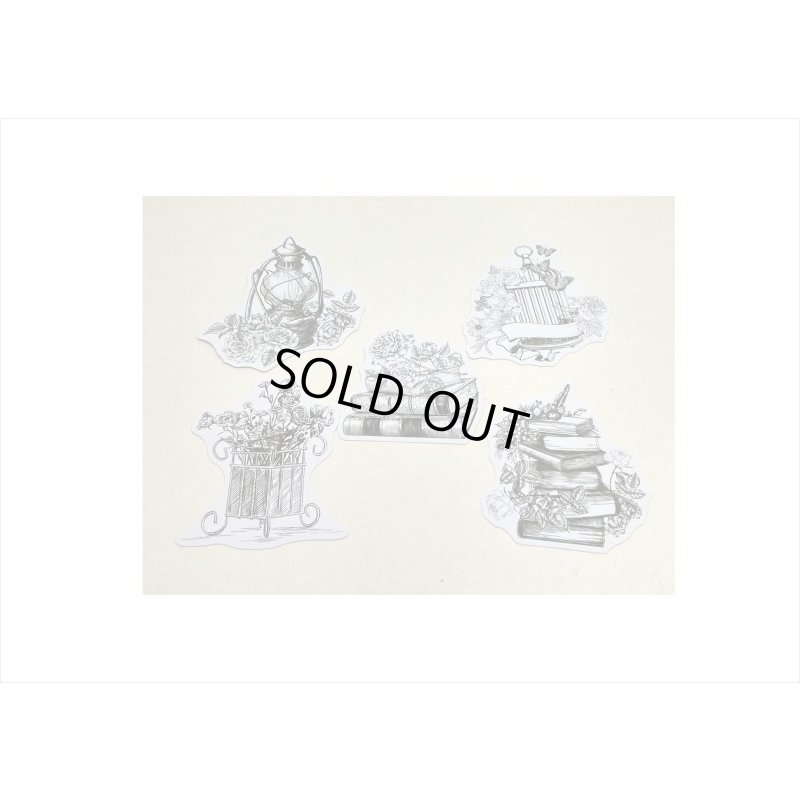 画像3: ぬり絵ができる2種のシール♪美しい花＊20枚＊海外製