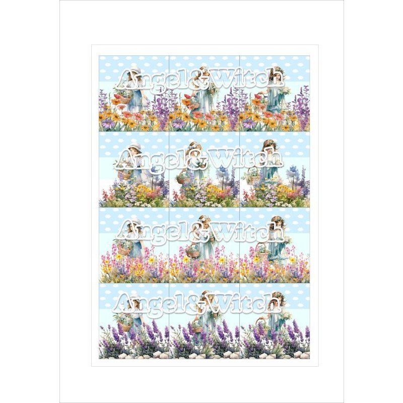 画像9: CuteGirl＊お花畑＊光沢シール＊12枚＊オリジナル