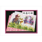 両面印刷＊ひまわりと女性＊フォトマット紙＊4枚＊コラージュペーパー＊オリジナル