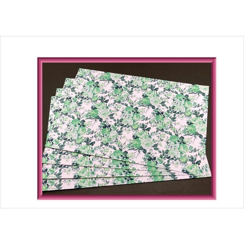 画像3: 両面印刷＊本を読む女性＊フォトマット紙＊4枚＊コラージュペーパー＊オリジナル