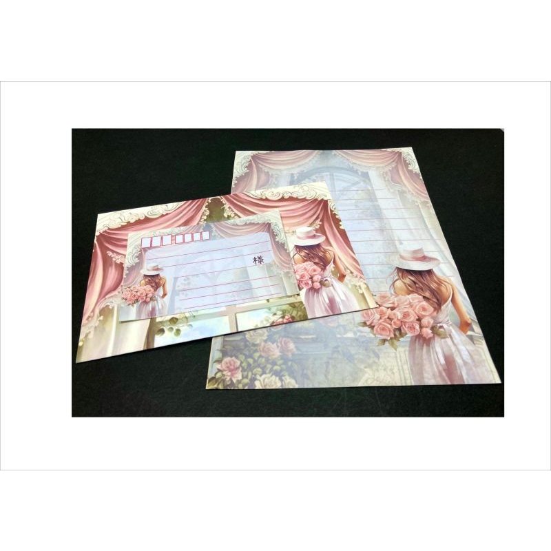 画像4: 宛名シール付き♪レターセット＊薔薇と女性＊オリジナル