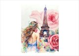 カットシール＊エッフェル塔＊後ろ姿の女性＊20枚＊オリジナル
