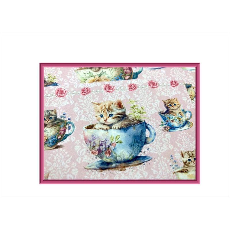 画像5: 厚紙＊コラージュペーパー＊ラブリーCAT＊ダマスク＊オリジナル