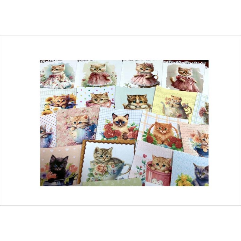 画像8: 柄違い90枚！ネコちゃん倶楽部♡グラシン窓つき封筒入り＊オリジナル