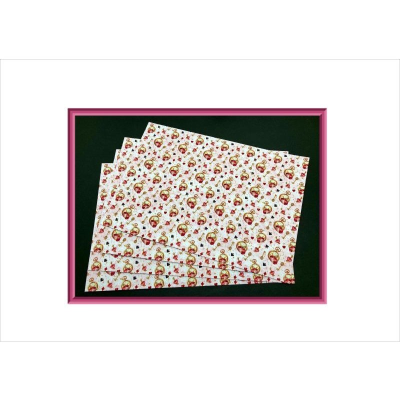 画像3: 両面印刷＊不思議の国のアリス＊フォトマット紙＊4枚＊コラージュペーパー＊オリジナル