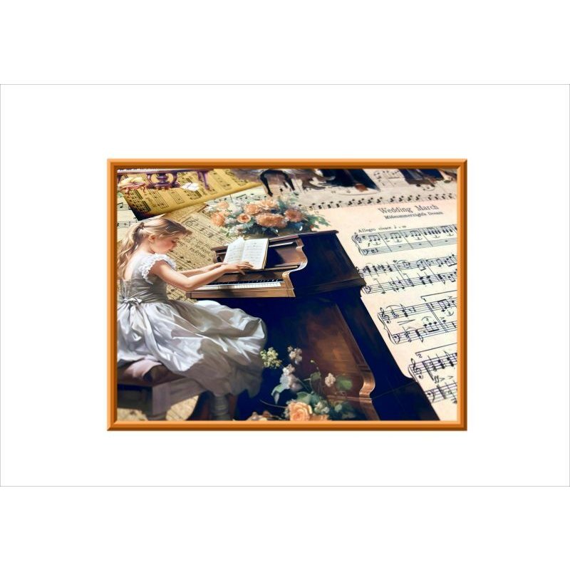 画像4: 両面印刷＊ピアノ発表会＊フォトマット紙＊4枚＊コラージュペーパー＊オリジナル