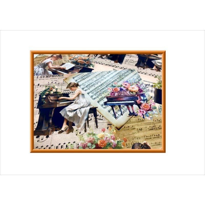 画像7: 両面印刷＊ピアノ発表会＊フォトマット紙＊4枚＊コラージュペーパー＊オリジナル