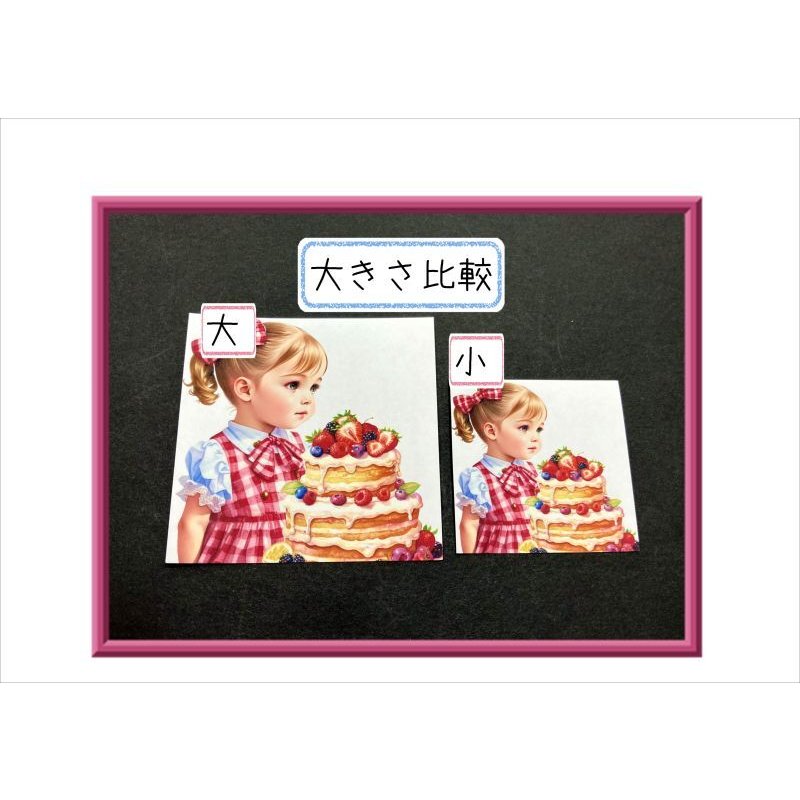 画像7: 正方形カットシール＊ケーキと女の子＊大小24枚＊オリジナル