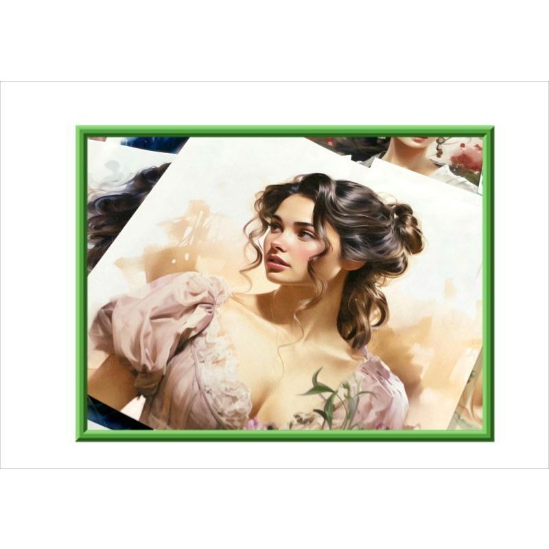 画像4: 正方形カットシール＊ドレスアップ（グリーン＆オレンジ）＊大小24枚＊オリジナル