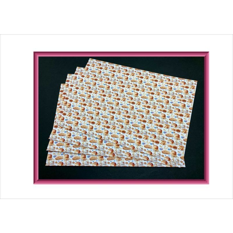 画像3: 両面印刷＊ベーカリーショップ＊フォトマット紙＊4枚＊コラージュペーパー＊オリジナル