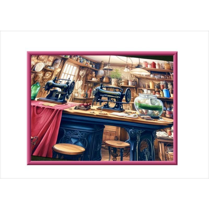 画像10: 両面印刷＊A5サイズ＊ミシンと女性＊フォトマット紙＊8枚＊コラージュペーパー＊オリジナル