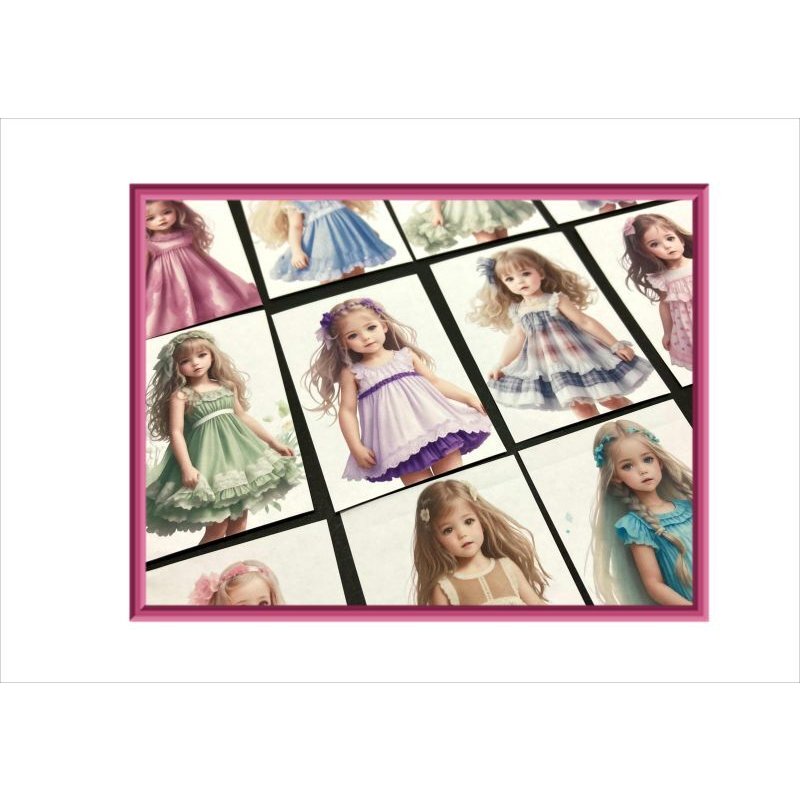 画像6: カットシール＊可愛い女の子＊35枚＊オリジナル