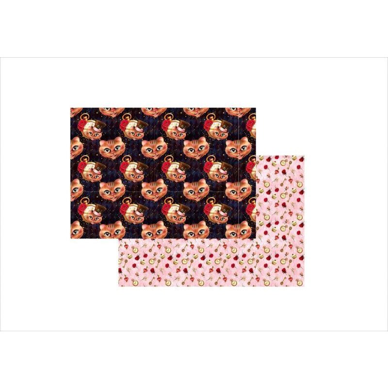 画像8: 両面印刷＊チェシャ猫＊不思議の国のアリス＊フォトマット紙＊4枚＊コラージュペーパー＊オリジナル