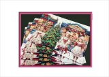 両面印刷＊少女とクリスマスツリー＊🎄＊フォトマット紙＊4枚＊コラージュペーパー＊オリジナル