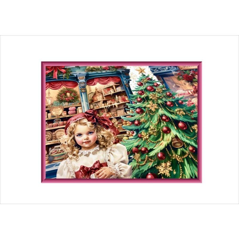 画像5: 両面印刷＊少女とクリスマスツリー＊🎄＊フォトマット紙＊4枚＊コラージュペーパー＊オリジナル