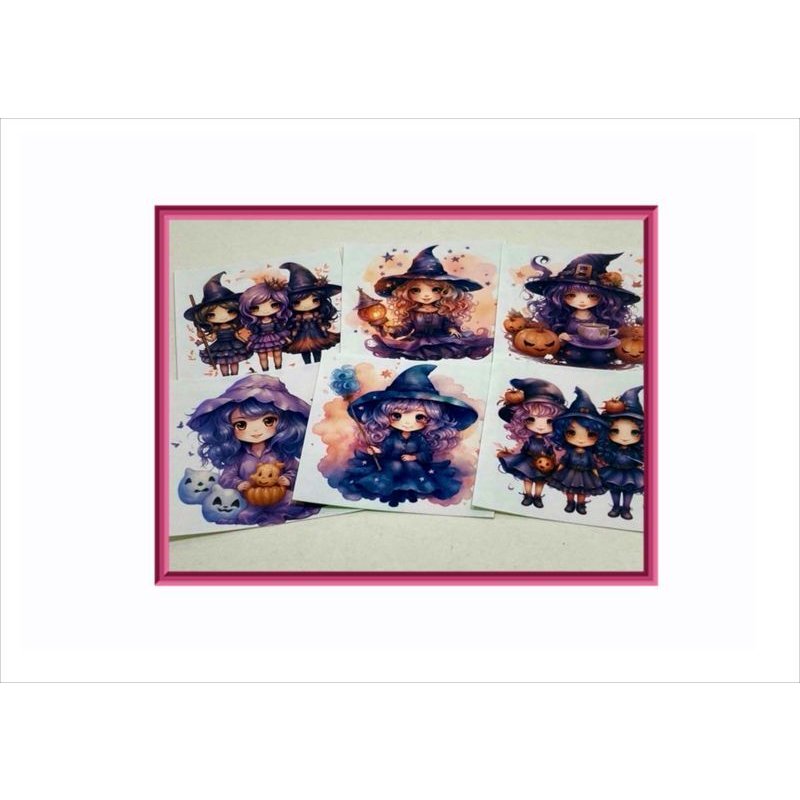 画像6: 正方形カットシール＊可愛い魔女＊20枚＊オリジナル