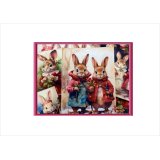 サンタうさぎ🎅Xmasセット🎄シール＆ミニメモ＊オリジナル