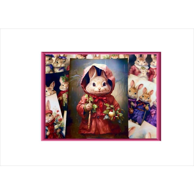 画像4: サンタうさぎ🎅Xmasセット🎄シール＆ミニメモ＊オリジナル