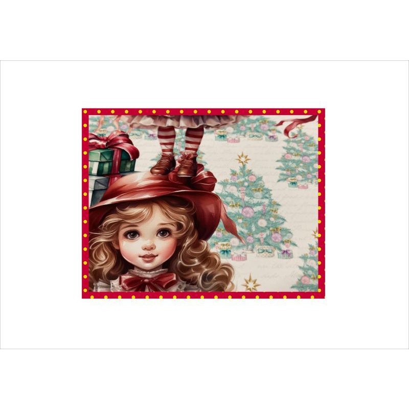 画像6: クリスマスパーティ🎄9人の少女＊B＊フォトマット紙＊4枚＊コラージュペーパー＊オリジナル