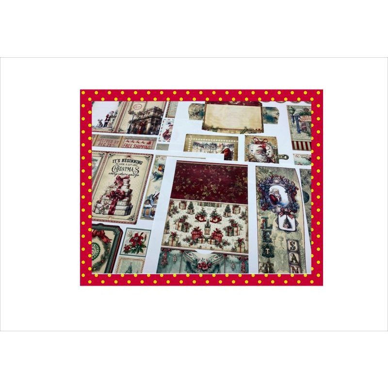 画像15: パタパタ♪クリスマス旅行　折りたたみBOOK風＊作り方付き♪ジャンクジャーナル＊素材セット＊ オリジナル