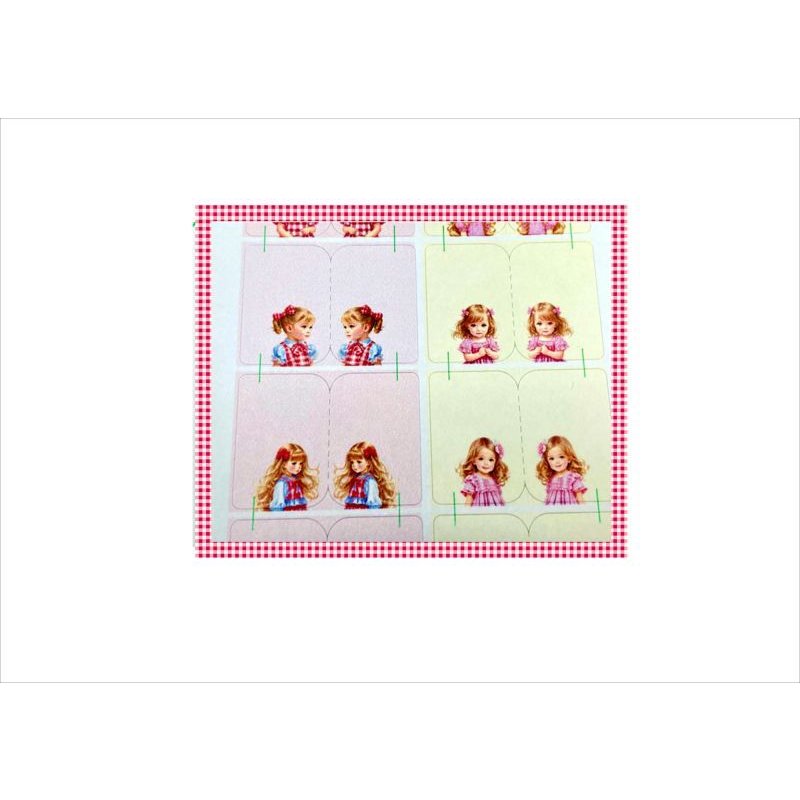 画像6: INDEX＊インデックスシール＊女の子（チェック柄）＊50枚＊オリジナル