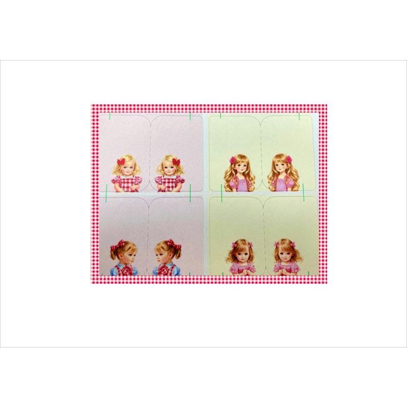 画像7: INDEX＊インデックスシール＊女の子（チェック柄）＊50枚＊オリジナル