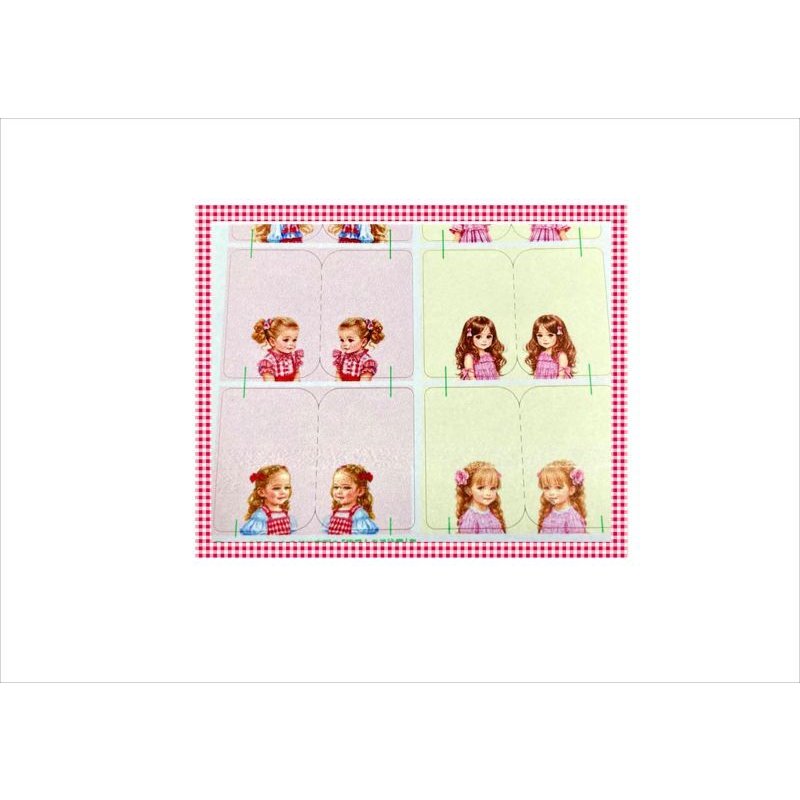 画像5: INDEX＊インデックスシール＊女の子（チェック柄）＊50枚＊オリジナル