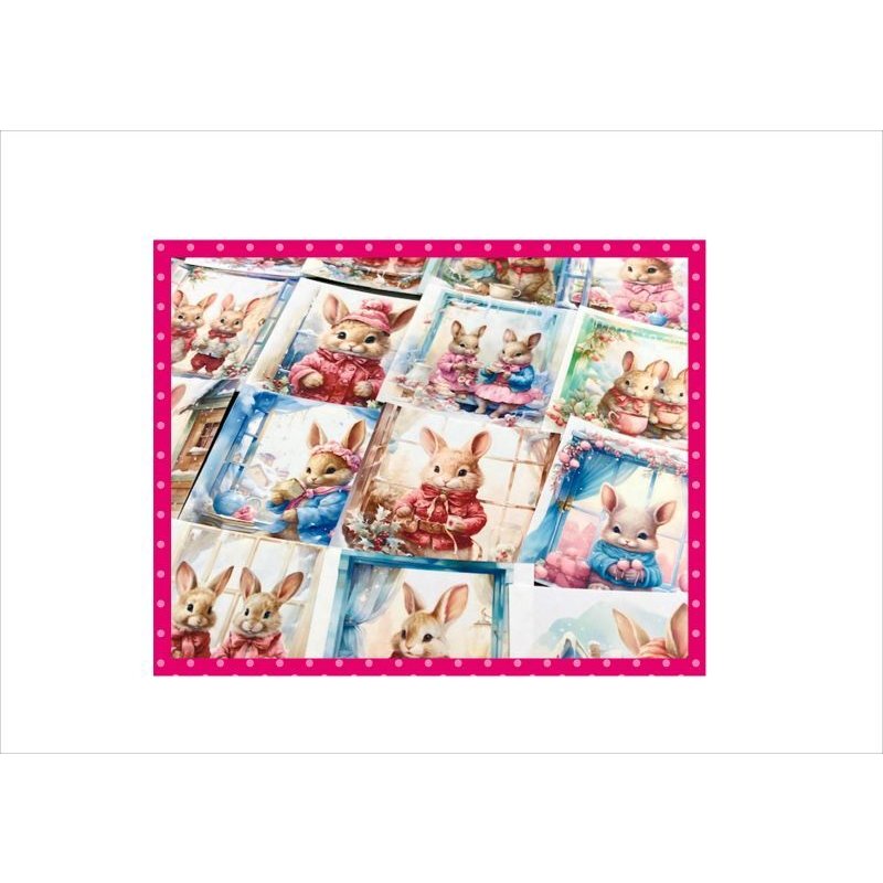 画像8: 冬のうさぎさん🐰正方形カットシール＊16枚＊オリジナル