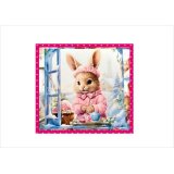 冬のうさぎさん🐰正方形カットシール＊16枚＊オリジナル