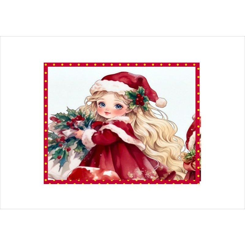 画像7: 女の子のクリスマス＊コラージュペーパー＊背景2種＊4枚＊オリジナル