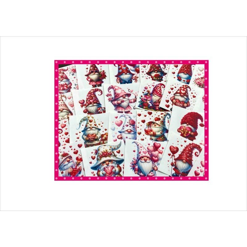 画像7: こびとさんのバレンタイン💓正方形カットシール＊柄違い24枚＊オリジナル