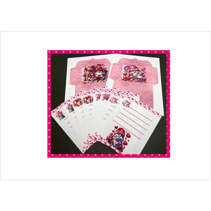 画像3: こびとさんのバレンタイン💓ミニレターセット♪自分で作るミニ封筒＊オリジナル