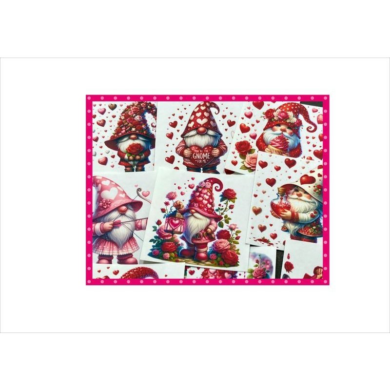 画像6: こびとさんのバレンタイン💓正方形カットシール＊柄違い24枚＊オリジナル