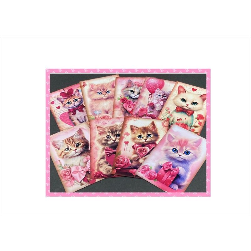 画像9: にゃんこのバレンタインカード💕柄違い9枚＊ オリジナル