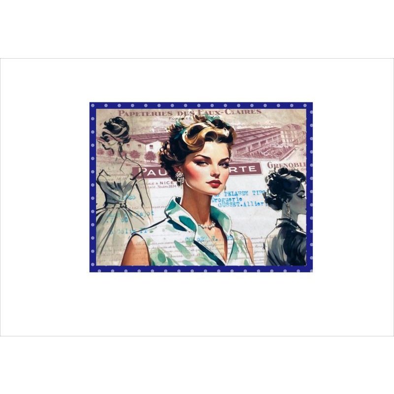 画像6: いろいろ使えるペーパーセット＊ファッションモデル＊コラージュペーパー＊柄違い10枚＊オリジナル