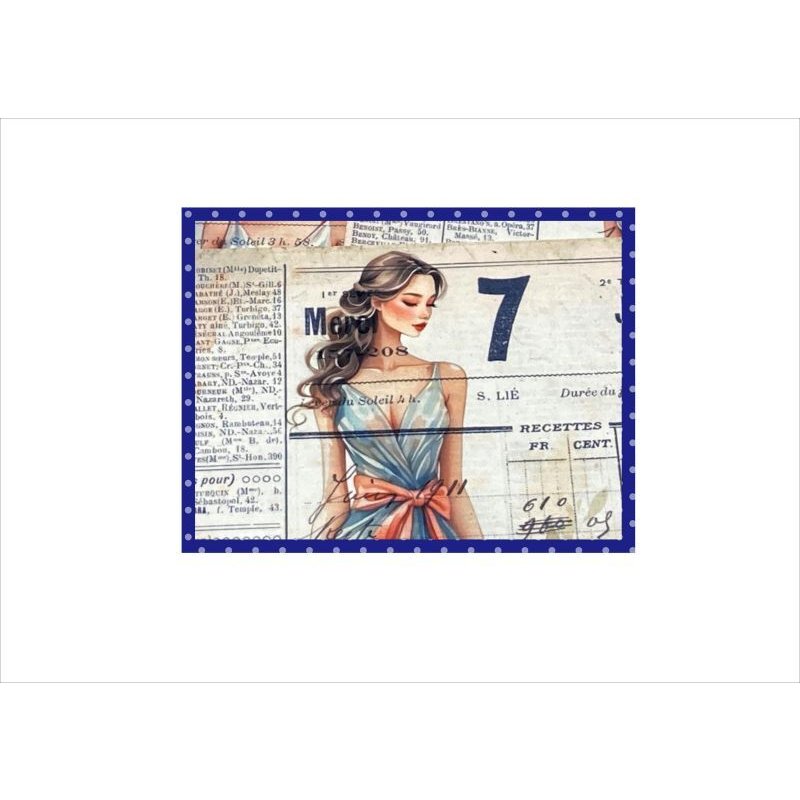 画像6: いろいろ使えるペーパーセット＊モデル＊コラージュペーパー＊柄違い10枚＊オリジナル